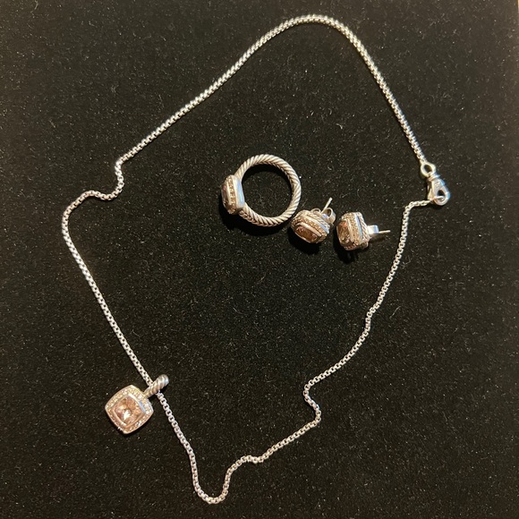 David Yurman Morganite Petite Albion Ring - Picture 6 of 6